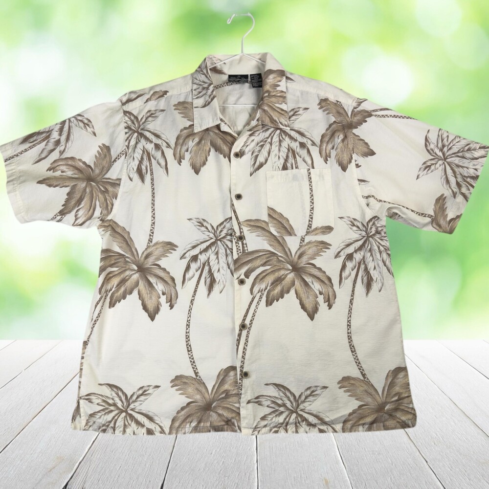 Vintage Y2K OCEAN PACIFIC OP Hawaiian Shirt Palm Tree Aloha Tropical Retro Sz XL